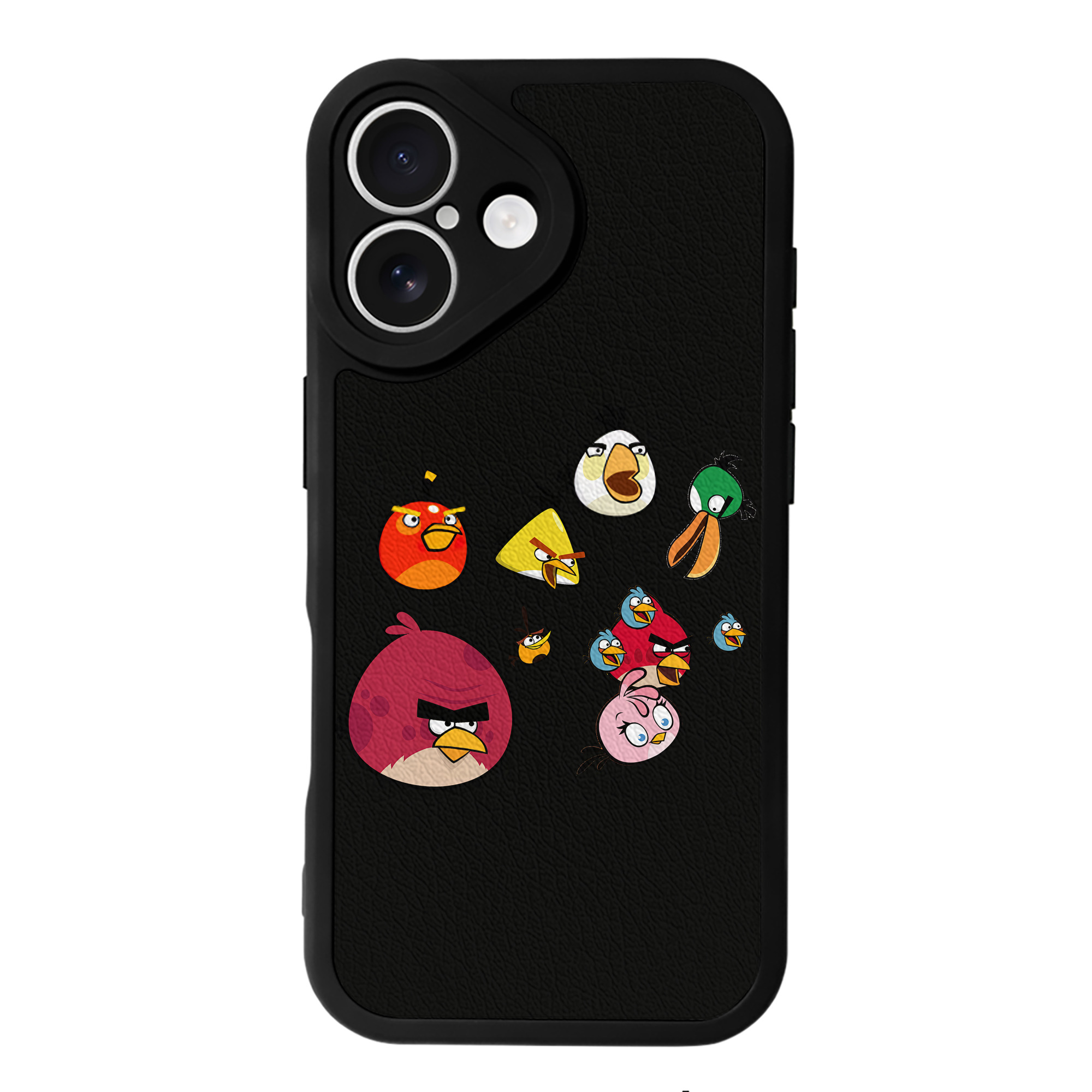 （画像用） Angry Birds アングリーバード 【iPhone 16シリーズ対応】シリコンスマホケース（レザー調） 材質：シリコン